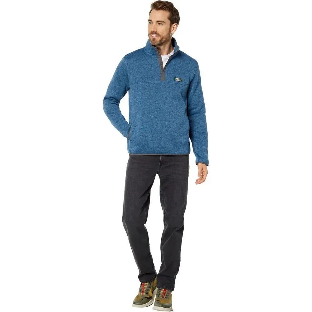 NWT's L.L.Bean Men's Sweater Fleece Pullover in Iron Blue Medium Tall